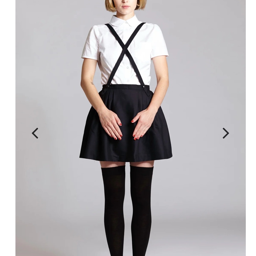 L’ecole Des Femmes Criss Cross Suspender Skirt